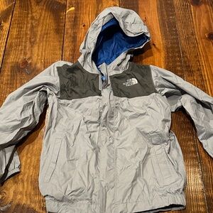 The North Face Kids Gray and Black Raincoat
